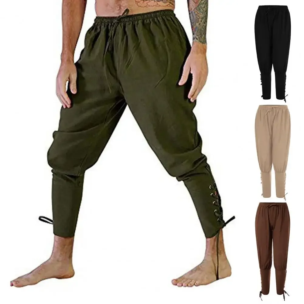 Bandage - Adult Men Medieval Pirate Pants Linen