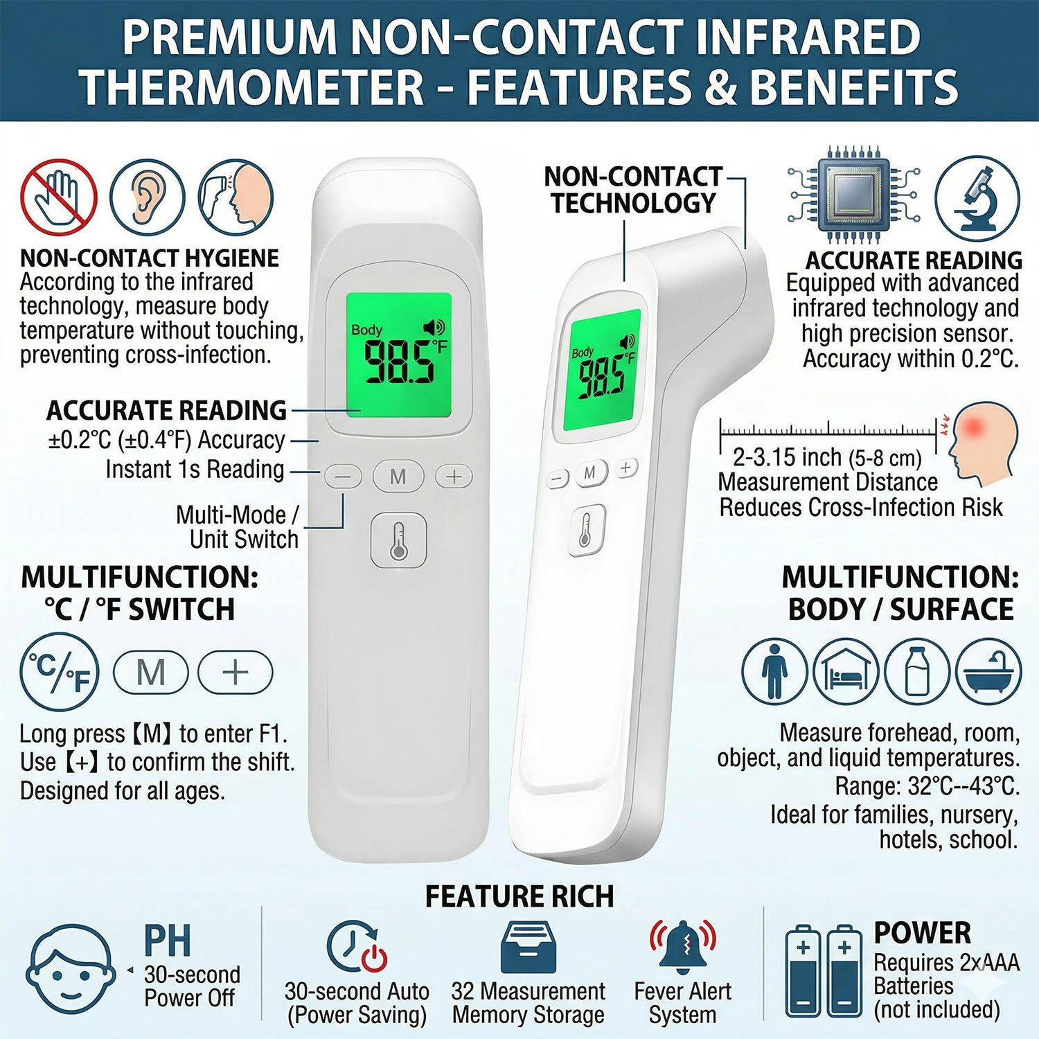 Non Contact Infrared Forehead  - Pulse Oximeter review and price