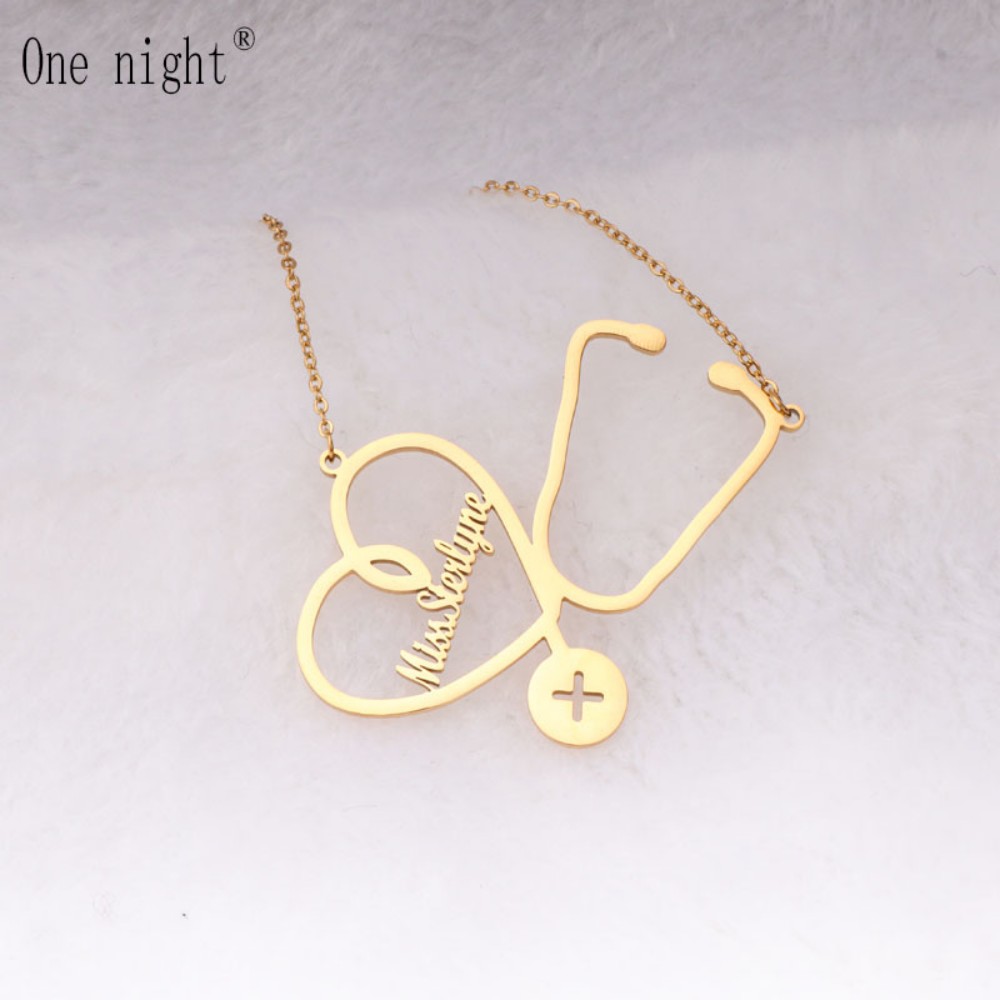 Custom Name Necklace Stainless - Stethoscope review and price