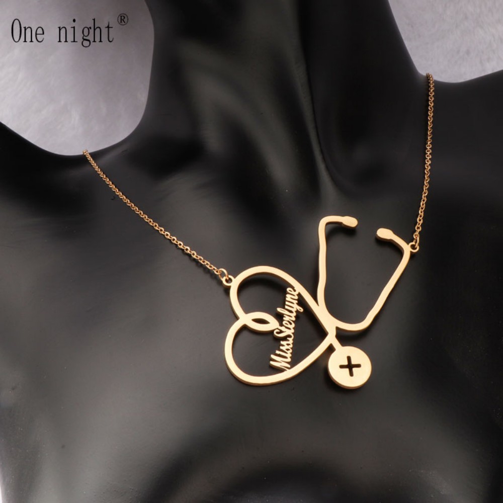 Custom Name Necklace Stainless - Stethoscope review and price
