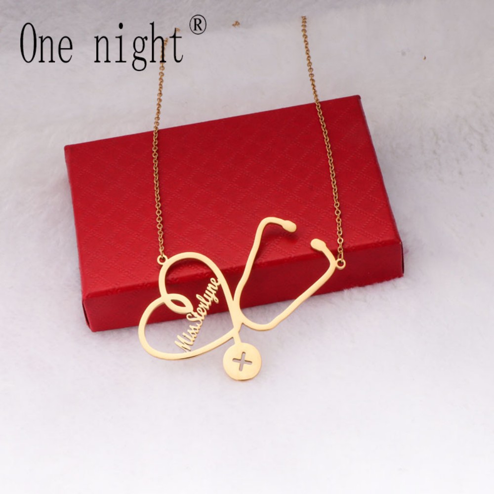 Custom Name Necklace Stainless - Stethoscope review and price